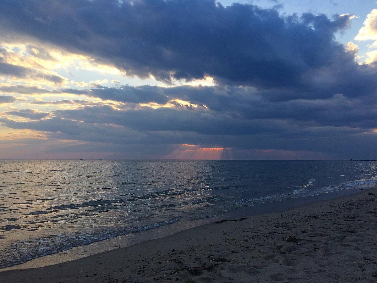 Dusk over the water off Provincetown
